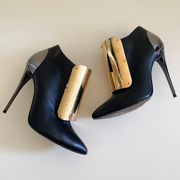 Giuseppe Zanotti Gold Plated Ankle Boots EU 38 - Picture 1 of 16